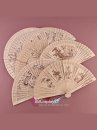 Quạt Gỗ Hoạ Tiết Nhiều Mẫu Size 23Cm