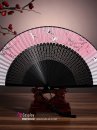Quạt Xếp Nhật Hạc Hồng