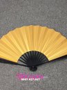 Quạt Xếp Nhật Trơn Nhũ Vàng Size 8 Inch