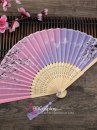 Uchiwa Quạt Vải Nhật Bản Màu Tím Hồng