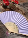 Quạt Giấy Xếp Màu Tím Trơn
