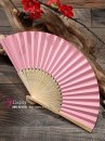 Quạt Giấy Xếp Màu Hồng Trơn