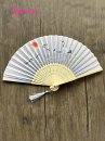 Uchiwa Quạt Vải Nhật Bản Trắng Đàn Sếu