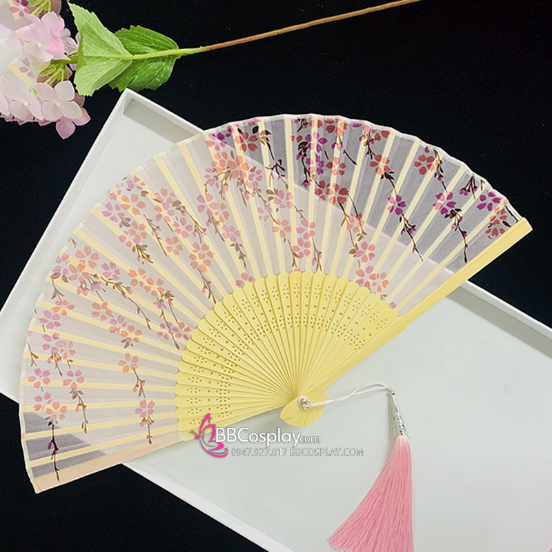 Uchiwa Quạt Vải Nhật Bản Anh Đào