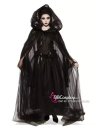 Trang Phục Nữ Phù Thủy Đen Có Choàng Voan Màu Đen
