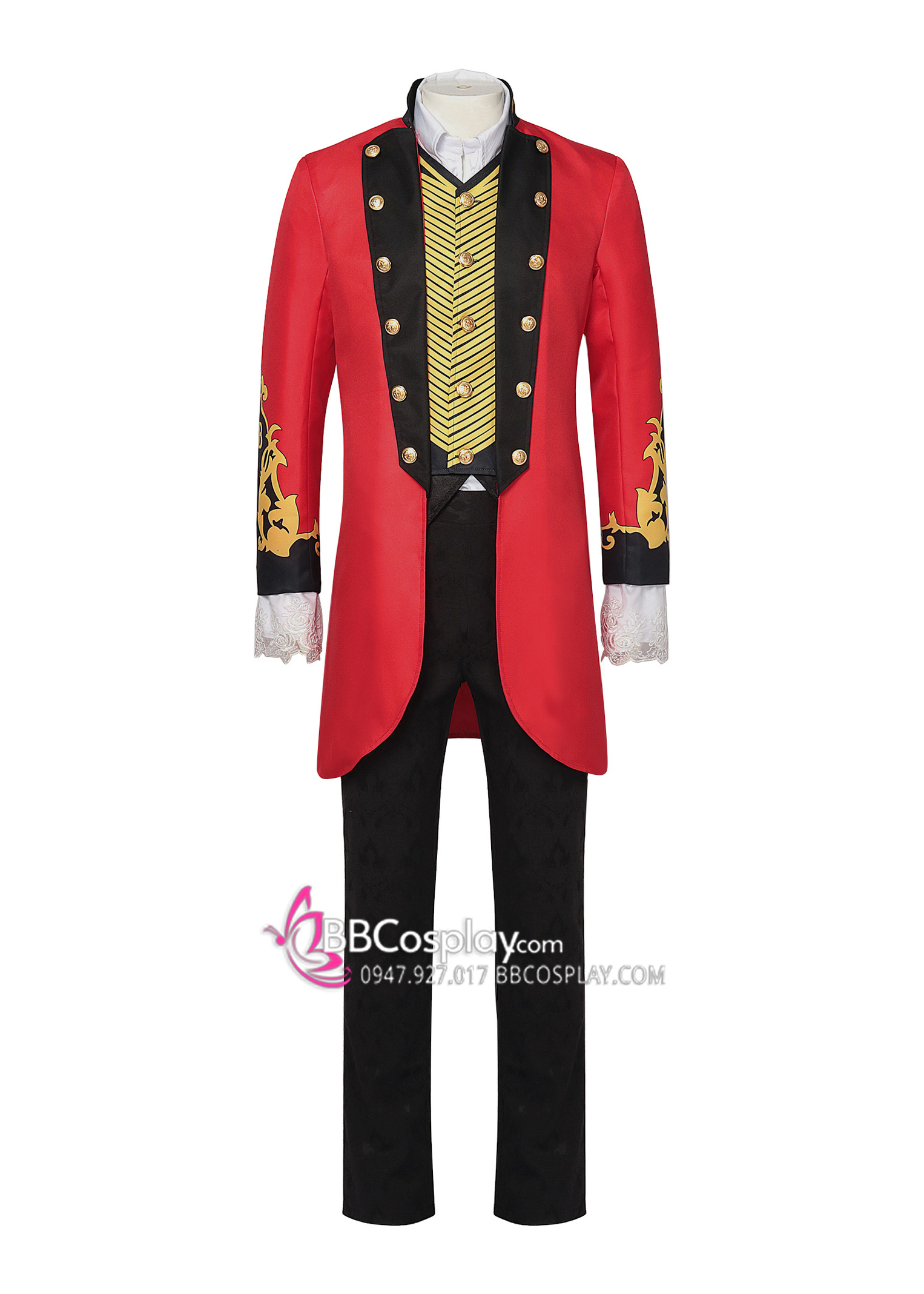 Vest Đỏ Bầu Sô - Vest Trình Diễn Nghệ Thuật - The Geatest Showman - Mẫu In Hoạ Tiết