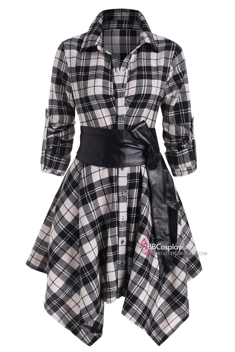 Sơ Mi Châu Âu Nữ Kèm Thắt Lưng