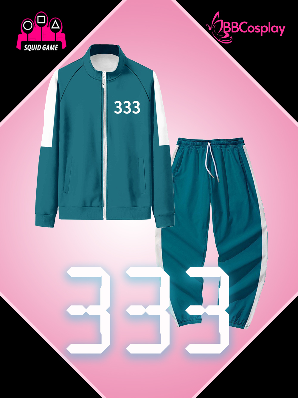 Đồ Người Chơi 333 Trò Chơi Con Mực - Màu Xanh Nhạt