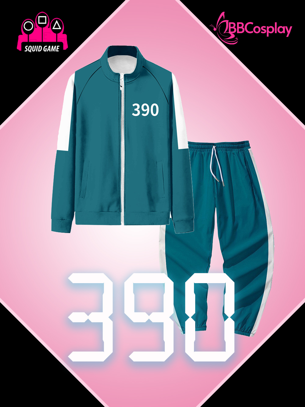 Đồ Người Chơi 390 Trò Chơi Con Mực - Màu Xanh Nhạt