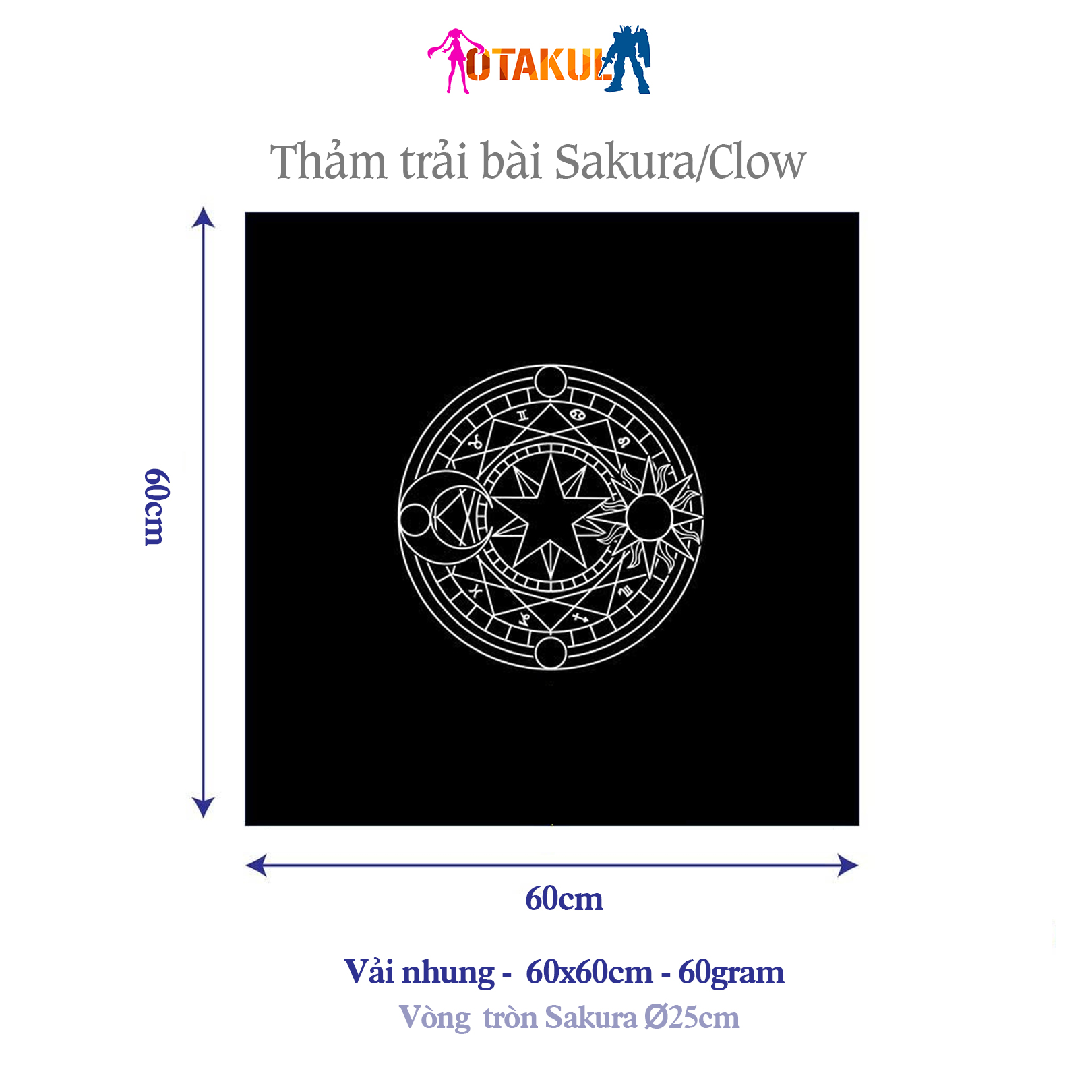 Thảm Sakura 60x60 Vải Nhung Xịn