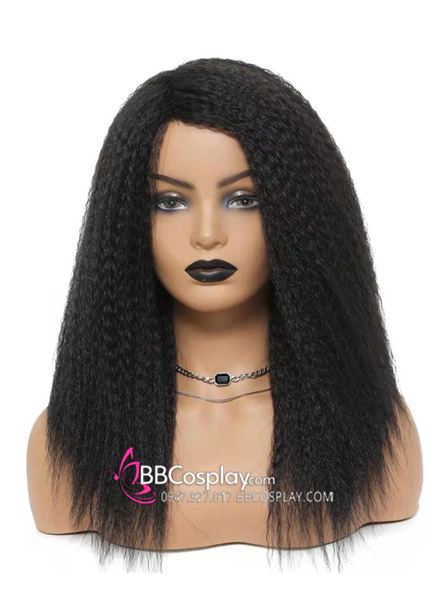 Tóc Bấm Xù Nguyên Đầu - Màu Đen