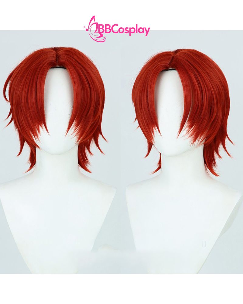 Tóc Giả Đỏ 2 Mái Ngắn Kiểu Shank Hải Tặc