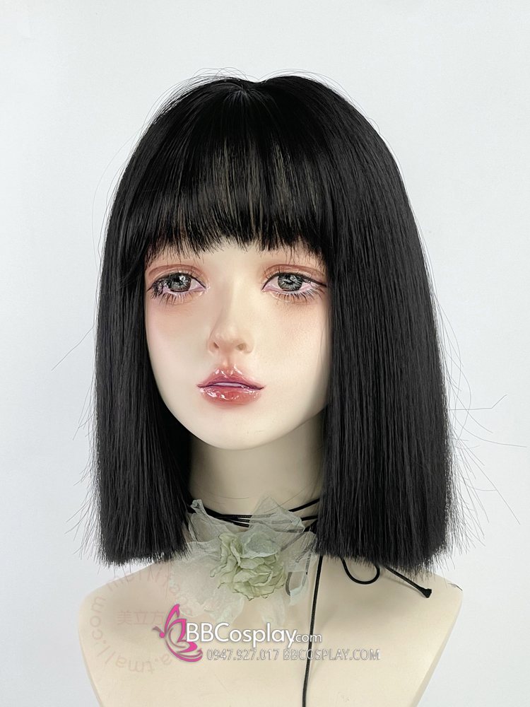 Tóc Đen Ngắn Ngang Vai Mái Ngang