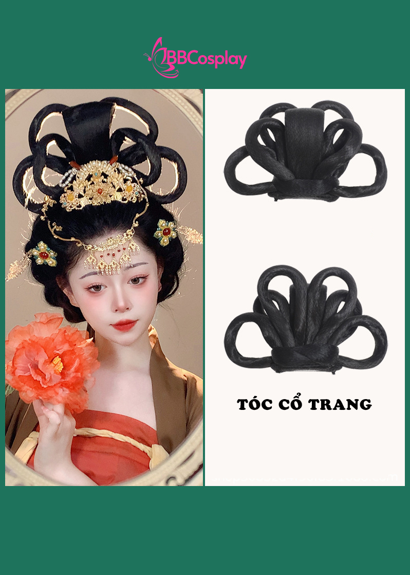 Búi Tóc Mẫu Đơn Đoá