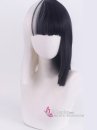 Tóc Giả Ngắn Mái Ngang Nữa Trắng Đen