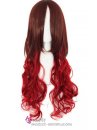 Tóc Giả Nâu Đỏ Xoăn Dài 80Cm