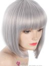 Tóc Giả Nữ Bạc Mái Ngang