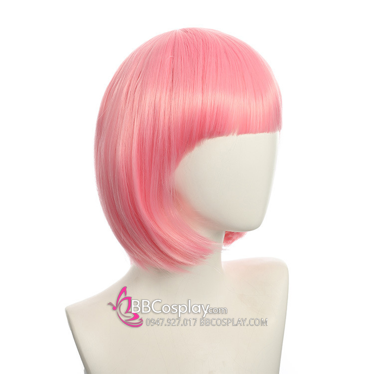 Tóc Ngắn Cúp Mái Ngang Hồng Baby