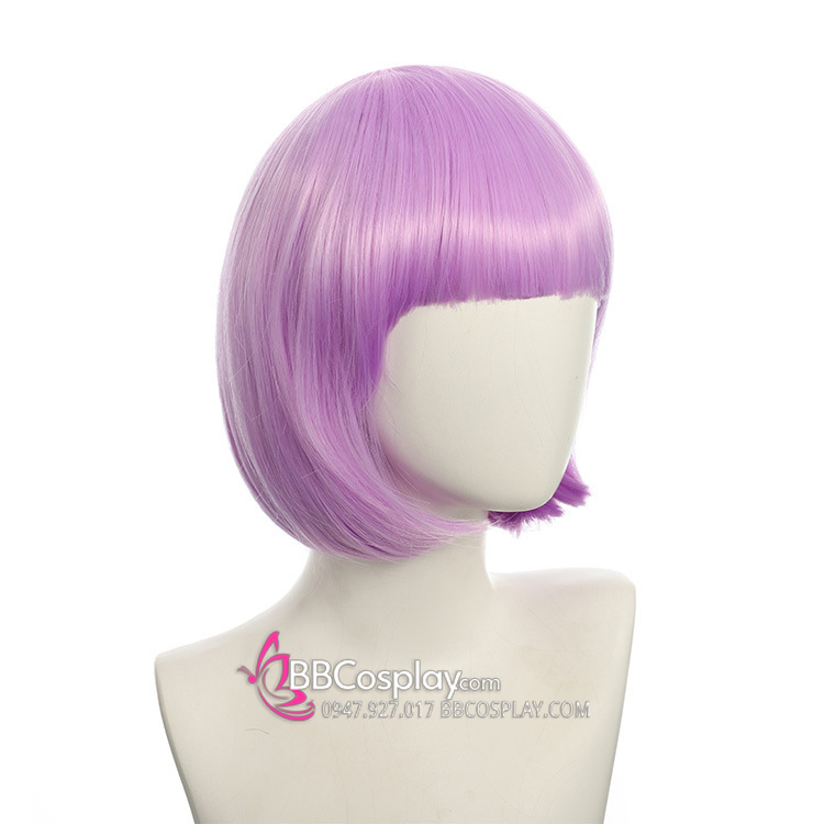 Tóc Ngắn Cúp Mái Ngang Tím Môn
