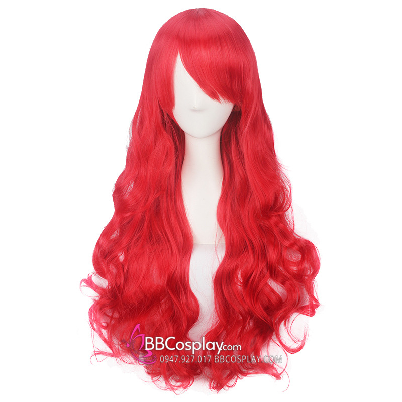 Tóc Giả Đỏ Xoăn Tóc Giả Ariel Nàng Tiên Cá
