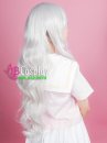 Tóc Giả Trắng Xoăn 60Cm