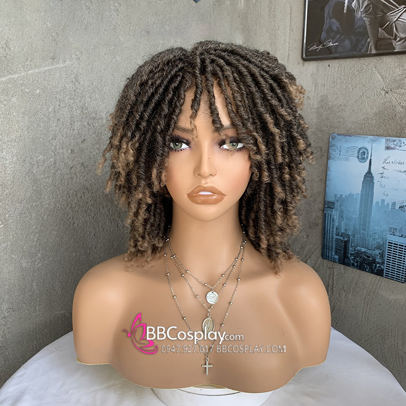 Tóc Giả Xoăn Kiểu Dreadlock Xoăn Nâu