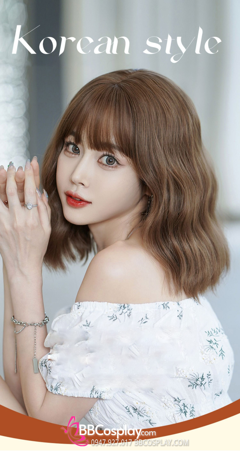 Tóc Ngắn Nâu Xoăn