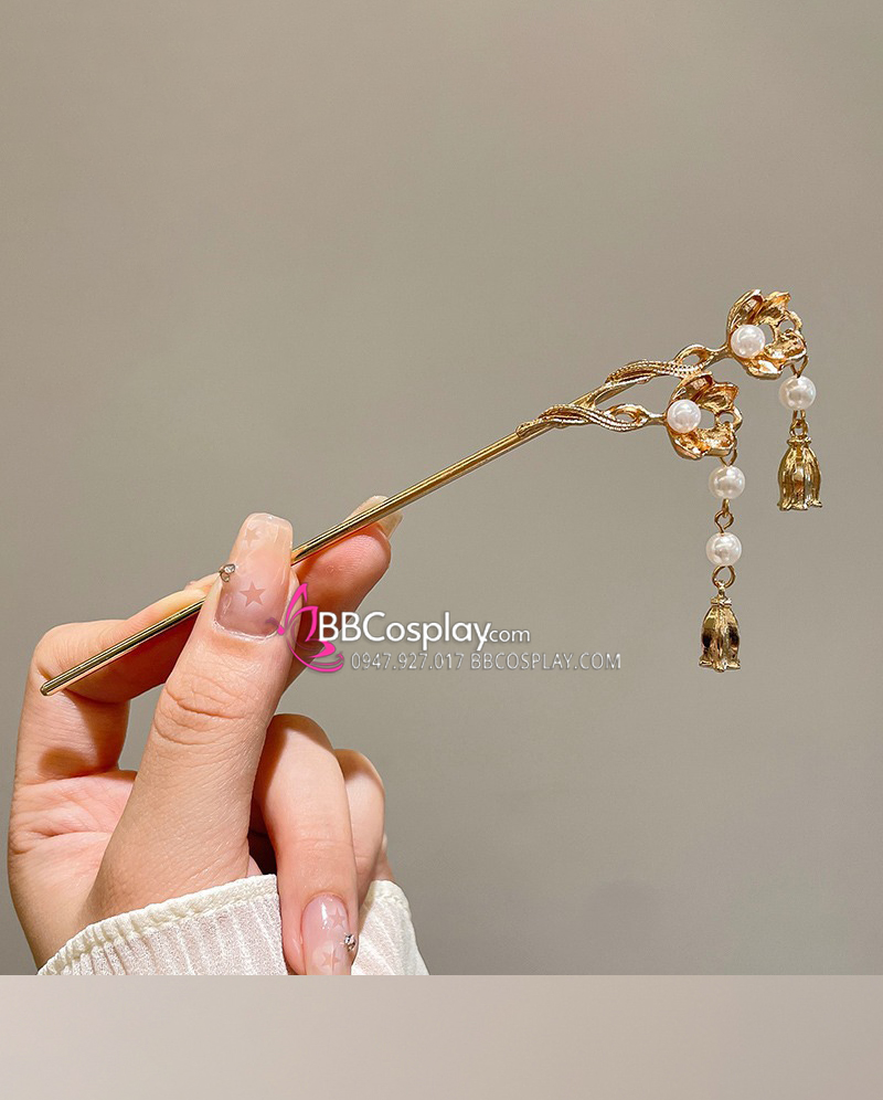 Trâm Cài Giá Rẻ - Hoa Sen Vàng