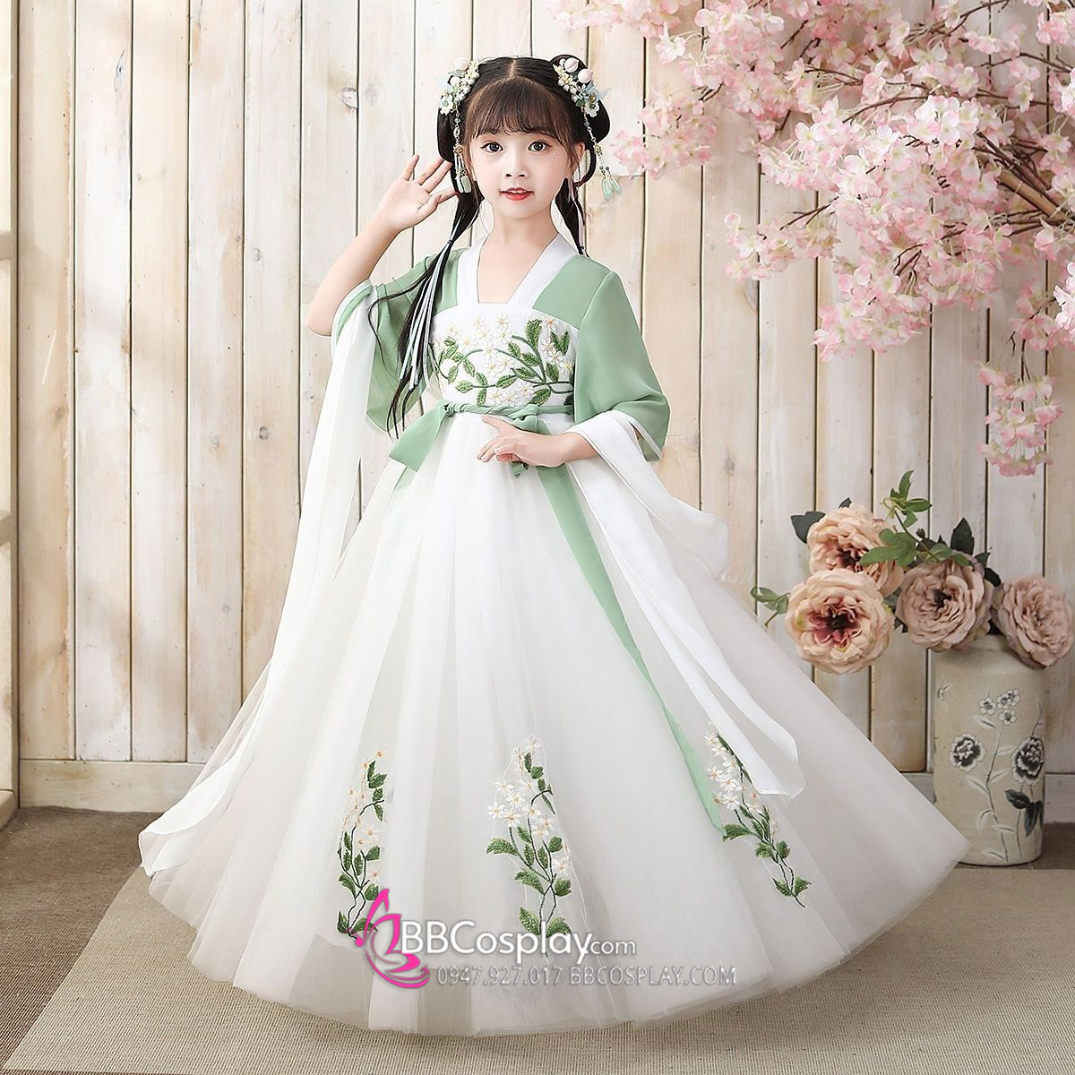 Quần Áo Hằng Nga Bé Gái Tiểu Lục Tiên