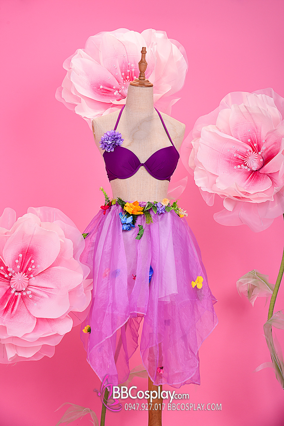 Trang Phục Hawaii Xanh Tím