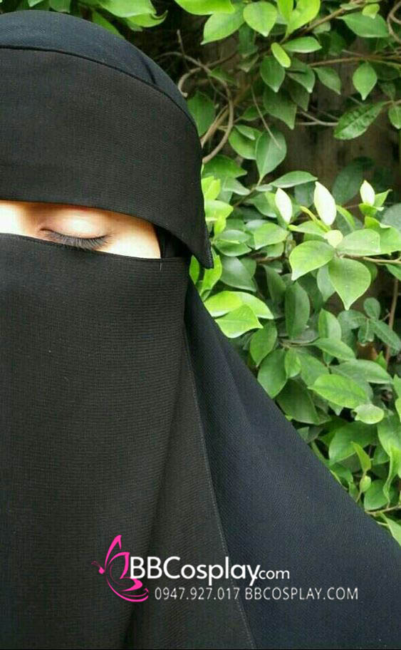 Phụ Kiện Khăn Che Mặt Hồi Giáo Niqab Ngắn
