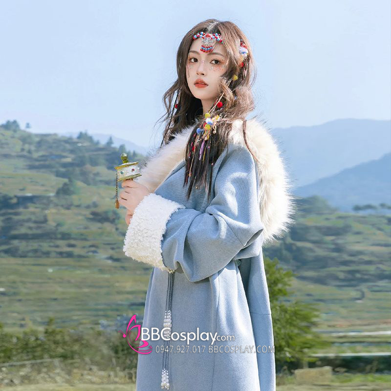 Trang Phục Mông Cổ Xanh Pastel