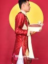 Trang Phục Nam Ấn Độ Đỏ Gạch Firebrick Kurta