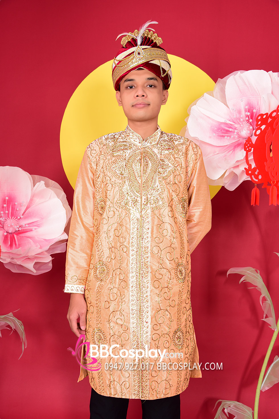 Trang Phục Nam Ấn Độ Beige Kurta