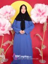 Trang Phục Phụ Nữ Trung Đông Abaya Xanh Ai-Amira Đen
