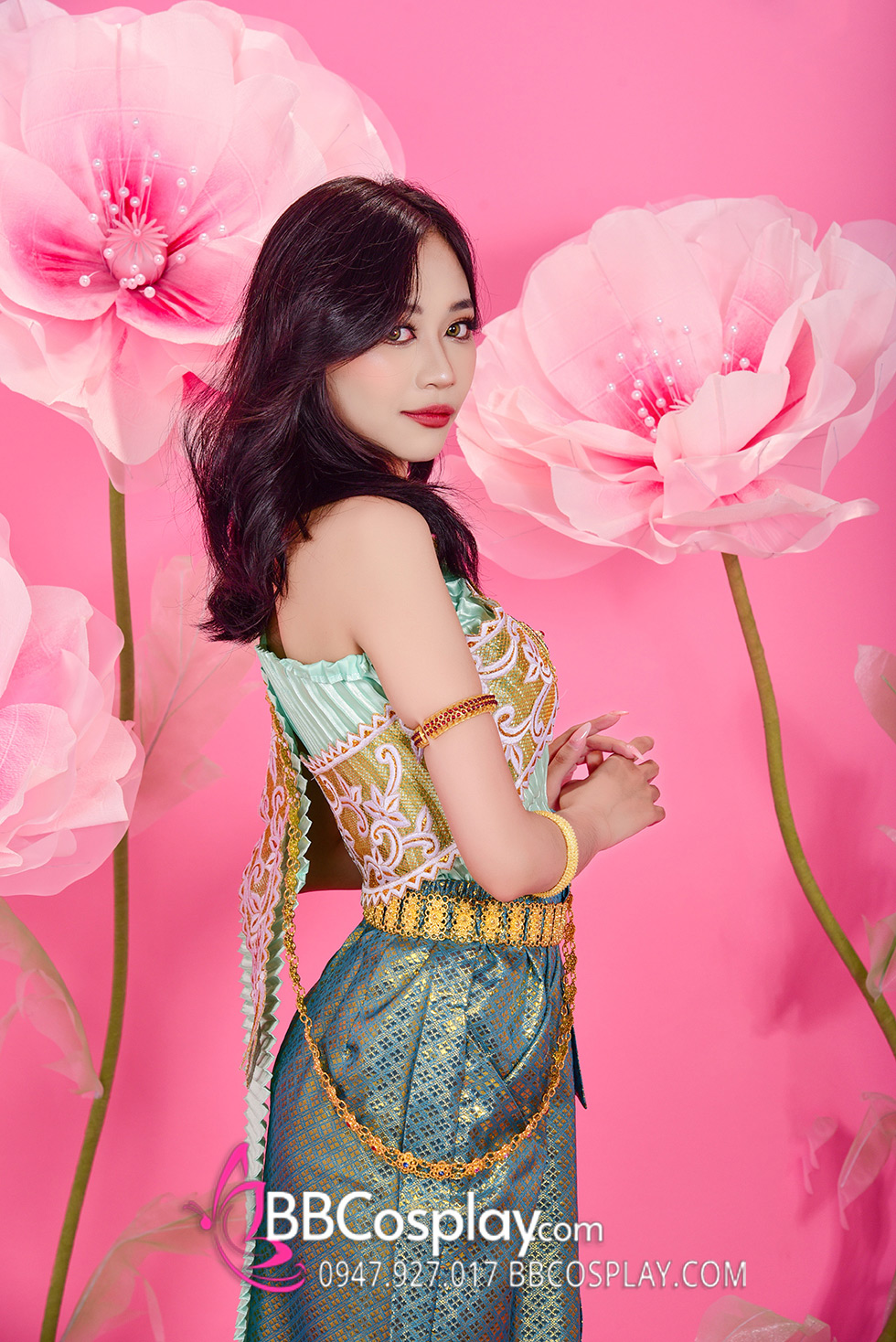 Trang Phục Khmer Xanh