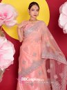 Trang Phục Truyền Thống Ấn Độ Saree Hồng Salmon