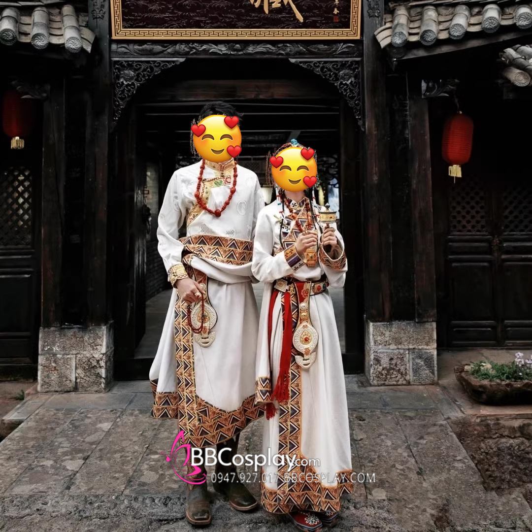 Cặp Đôi Mông Cổ Tây Tạng Tone Kem Unisex Cho Nam Nữ