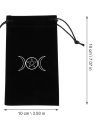 Túi Đựng Bài Tarot Đen Nhung Mịn Màng - Trăng Đôi