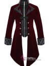 Vest Tuxedo Đỏ Nhung Gothic Phong Cách Steampunk Vest Dracula