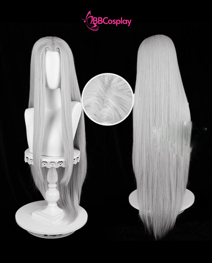 Tóc Cổ Trang Bạc 100Cm Mẫu Mới Kiểu Nam Thần