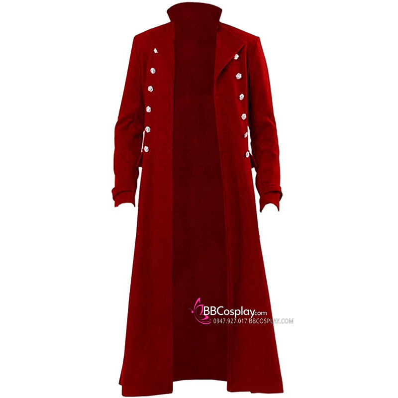 Khoác Đỏ Dài Renaissance Áo Cosplay Cướp Biển