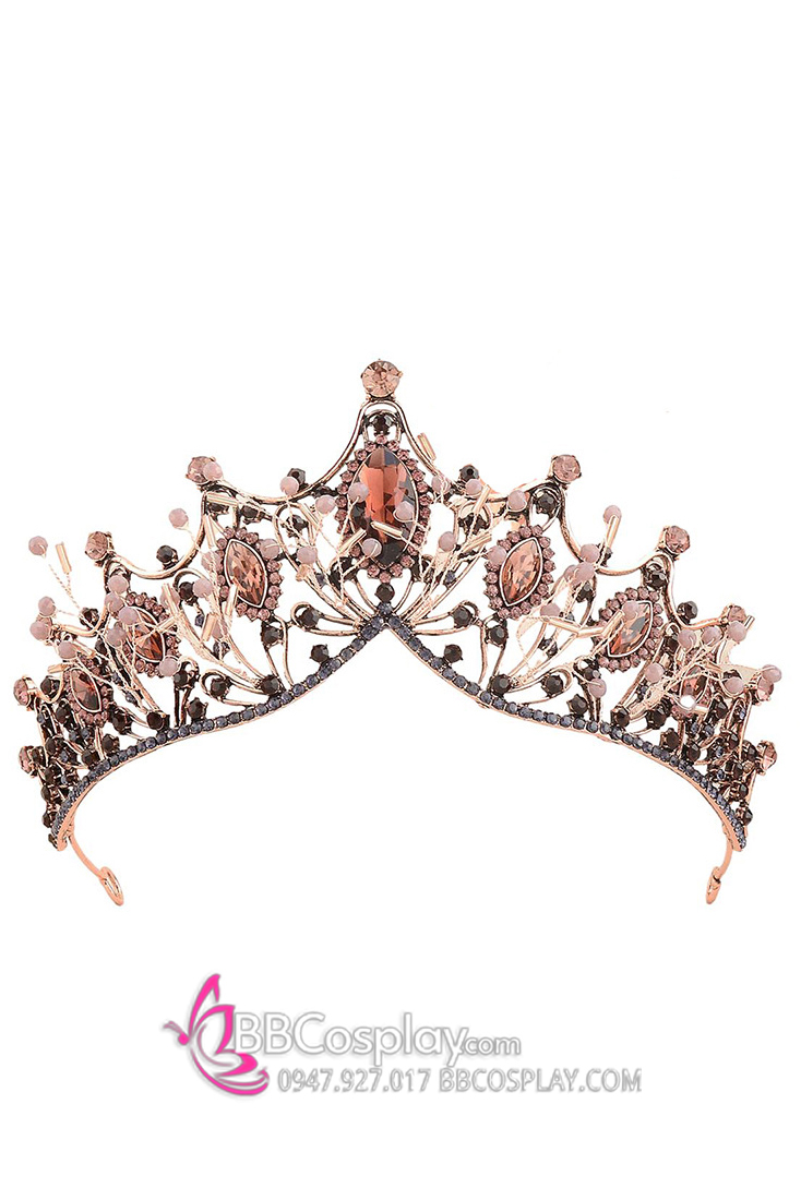 Vương Miện Cài Tóc Cô Dâu Đính Đá Xinh Xắn