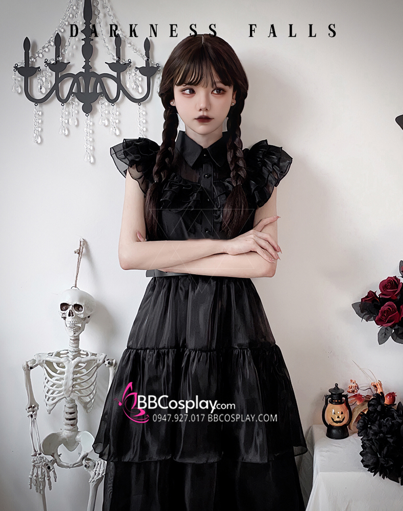 Đầm Dạ Hội Wednesday - Có Size Cho Bé