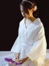 Yukata Trắng Gấm