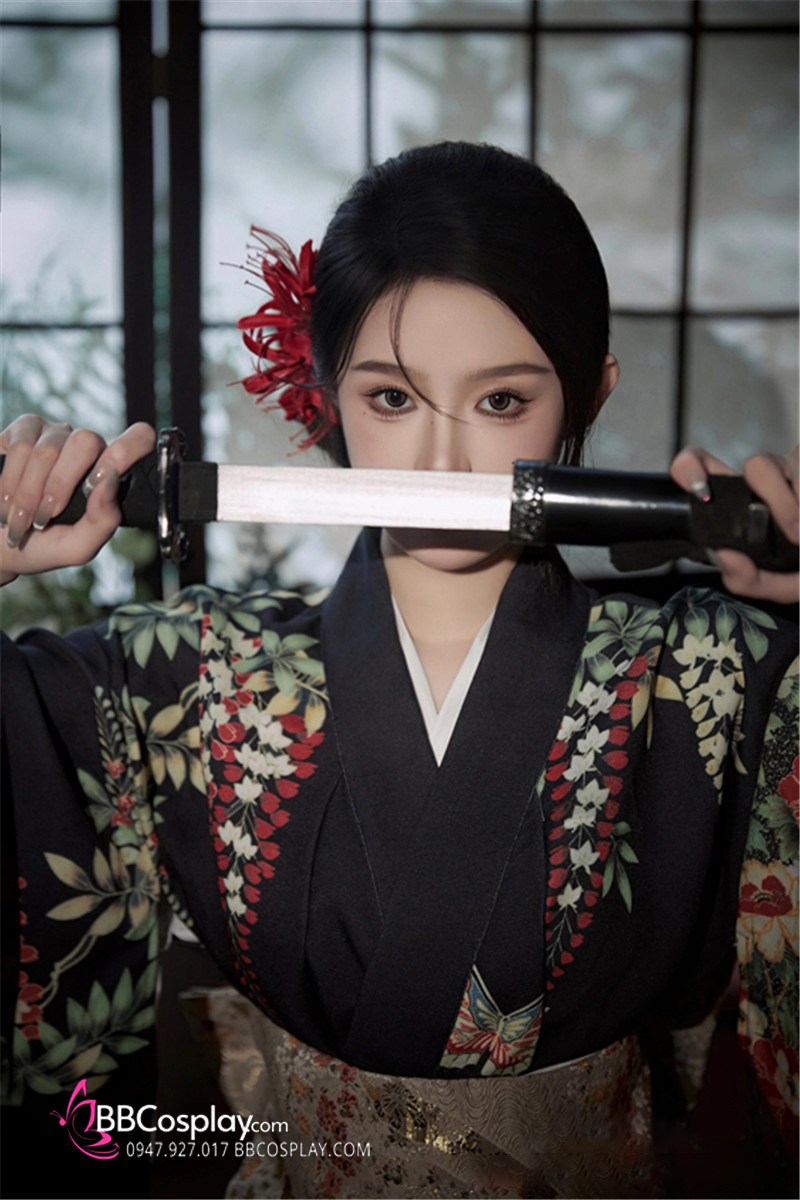 Yukata Điệp Mộng - Yukata Đen Bướm