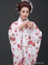 Yukata YEN Trắng Hoa Đỏ