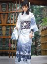 Yukata Yukiona Nền Áo Xanh Trắng