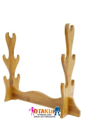 Giá Để Kiếm Gỗ Vàng Tự Nhiên Nguyên Khối 5 Tầng